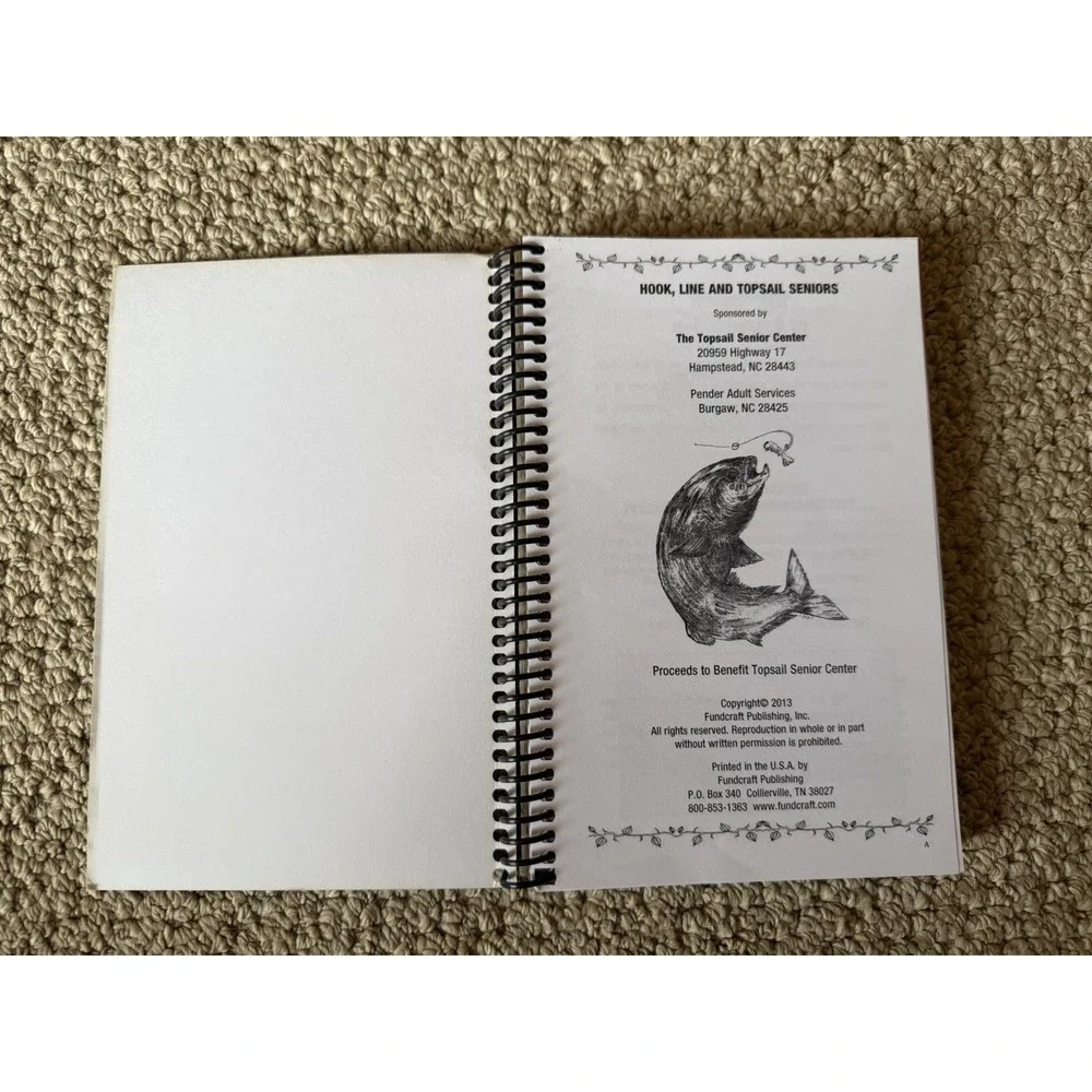Hook, Line and Topsail Senior Spiral Cookbook Recipes 2013 Hampstead‎ NC